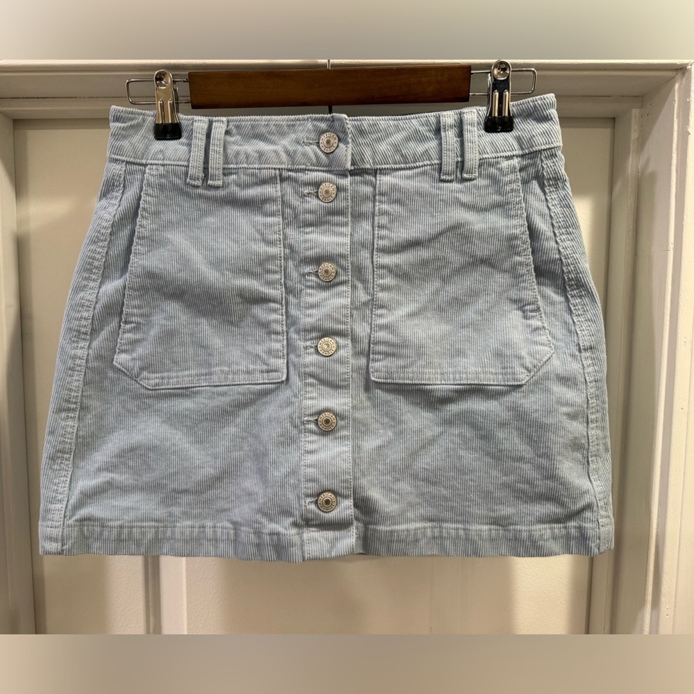 American Eagle Outfitters Corduroy Skirt Blue Gray Size 4